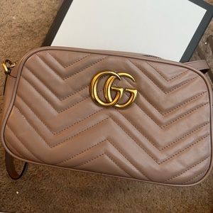 Authentic Gucci Matelasse Small Marmont GG Dusty Pink